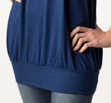 Carica l'immagine nel visualizzatore di Gallery, Maxi maglia manica a 3/4 con fascione sul fondo comfort, 92% modal, 8% elastomero - IntimoCamy