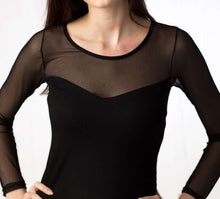 Carica l'immagine nel visualizzatore di Gallery, Maglia donna comfort, girocollo in tulle, 92% modal, 8 % elastomero - IntimoCamy