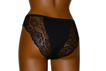 Carica l'immagine nel visualizzatore di Gallery, Slip donna mini con inserti in pizzo sul retro, 90% cotone, 10% elastomero - IntimoCamy