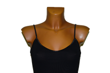 Carica l'immagine nel visualizzatore di Gallery, Top donna spallina stretta 100% cotone bordo raso - IntimoCamy