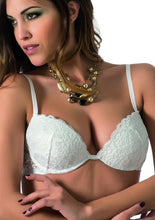 Carica l'immagine nel visualizzatore di Gallery, Reggiseno imbottito push - up con pizzo 80% poly 20% elastomero - IntimoCamy