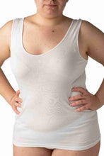 Carica l'immagine nel visualizzatore di Gallery, Camiciola donna spalla larga, 100% cotone, bordo raso - IntimoCamy