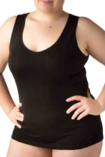 Carica l'immagine nel visualizzatore di Gallery, Camiciola donna spalla larga, 100% cotone, bordo raso - IntimoCamy