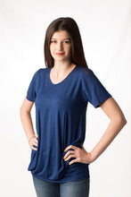 Carica l'immagine nel visualizzatore di Gallery, Maxi maglia manica a 3/ 4 in modal con fascione sul fondo 92% modal 8% elastomero - IntimoCamy