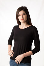 Carica l'immagine nel visualizzatore di Gallery, Maglia manica lunga girocollo in modal, dietro in pizzo 92% modal 8% elastomero - IntimoCamy