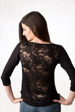 Carica l'immagine nel visualizzatore di Gallery, Maglia manica lunga girocollo in modal, dietro in pizzo 92% modal 8% elastomero - IntimoCamy