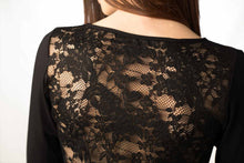 Carica l'immagine nel visualizzatore di Gallery, Maglia manica lunga girocollo in modal, dietro in pizzo 92% modal 8% elastomero - IntimoCamy