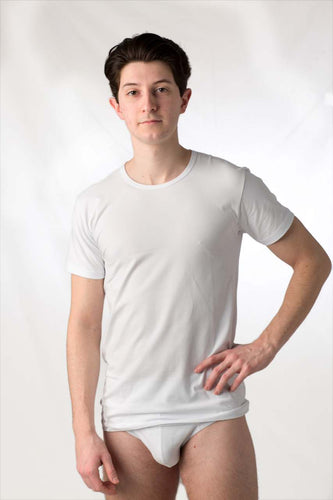 T-shirt uomo mezza manica scollo a giro 100% cotone interlock - IntimoCamy