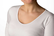 Carica l'immagine nel visualizzatore di Gallery, Camiciola donna manica lunga , bordo raso 100% cotone interlock - IntimoCamy