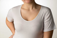 Carica l'immagine nel visualizzatore di Gallery, Camiciola donna mezza manica bordo raso 100% cotone interlock - IntimoCamy