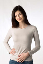 Carica l'immagine nel visualizzatore di Gallery, Maglia girocollo, manica lunga, 90% modal, 8% elastomero - IntimoCamy
