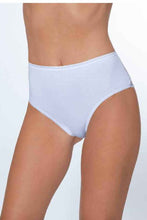 Carica l'immagine nel visualizzatore di Gallery, Slip donna midi con inserti in pizzo sul retro, 90% cotone, 10% elastomero - IntimoCamy