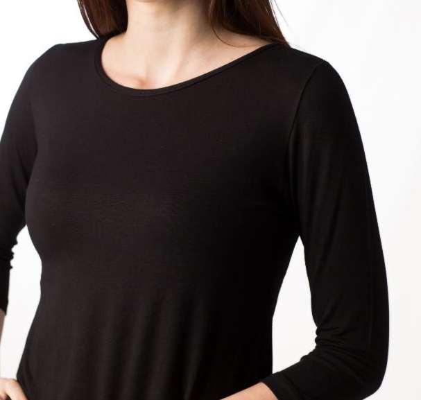 Maglia girocollo manica lunga comfort, 90% modal, 8% elastomero - IntimoCamy