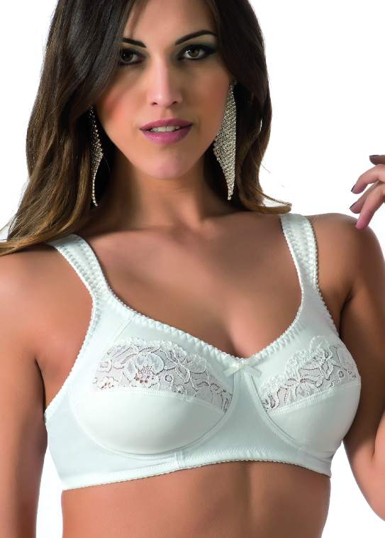 Reggiseno in  pizzo  elasticizzato,   50% cotone 42% poly 8% elastomero - IntimoCamy