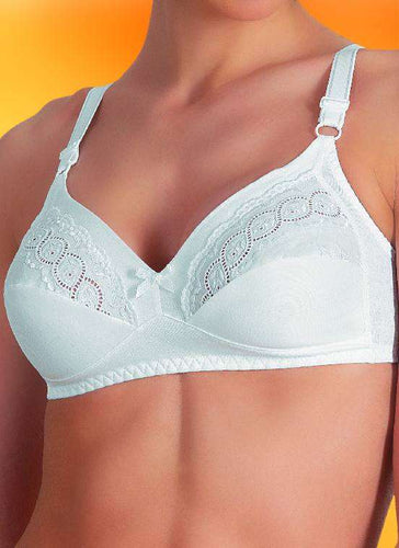 Reggiseno 100% cotone con inserti in pizzo Sangallo - IntimoCamy